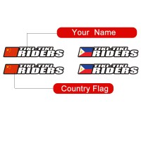 Customized  Bicycle Frame Stickers With Country Flag and Name